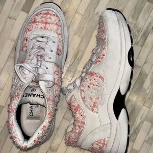 Chanel tweed sneakers